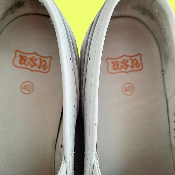 Ash Kingston White Leather Perforated Slip On Sneakers Womens Size 40 US 9.5 - Picture 3 of 7
